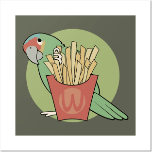 Parrots Love French Fries Posters and Art